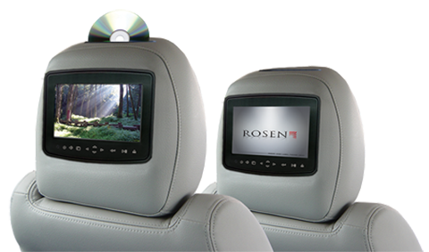 Rosen Headrest Monitor DVD Systems for Range Rover, Audi, BMW and Mercedes 